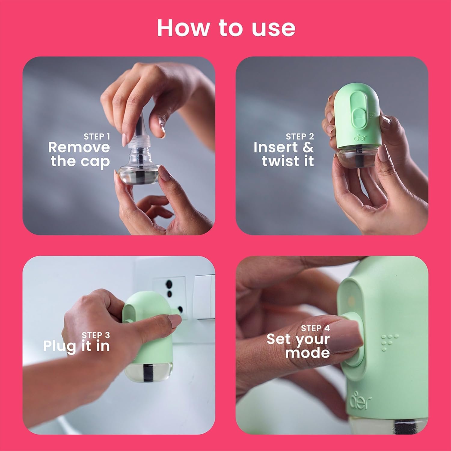 Godrej aer Plug Air Freshener Kit Rose Blossom - Image 5